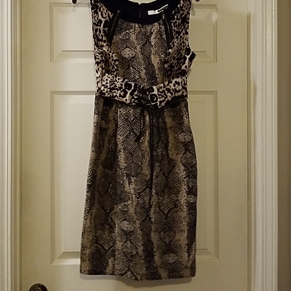 Tracy Reece Leopard/Snake Print Dress